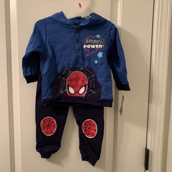 Marvel Spiderman Toddler Baby Boys 2-Piece Jogger Pants Set Multicolor